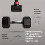 Universal Dumbbell-to-EZ Curl Bar Converter