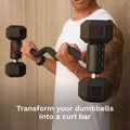 Universal Dumbbell-to-EZ Curl Bar Converter